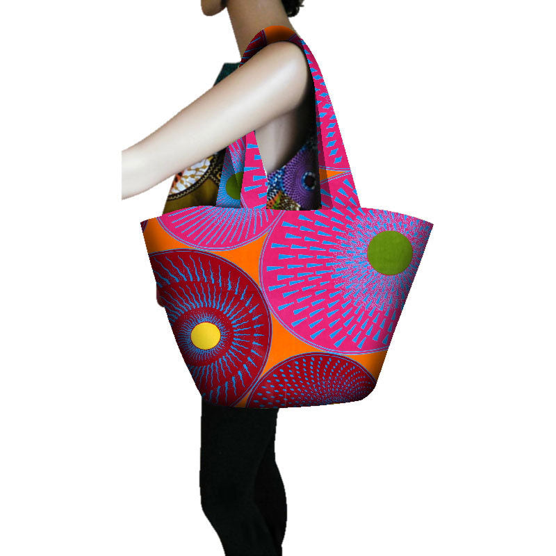 Batik print handbag