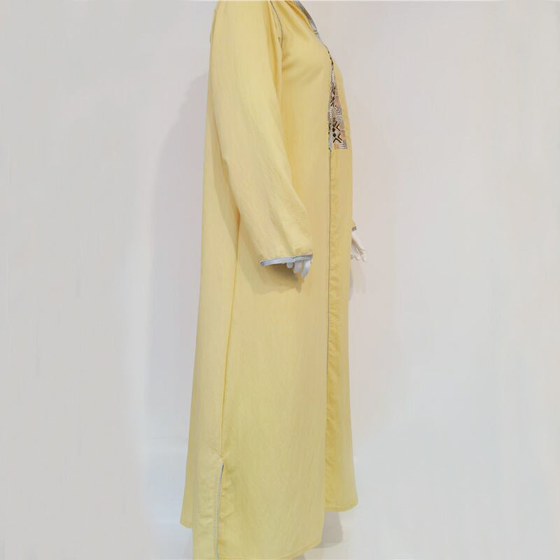 Fashion Casual Long Dress Embroidered Swing