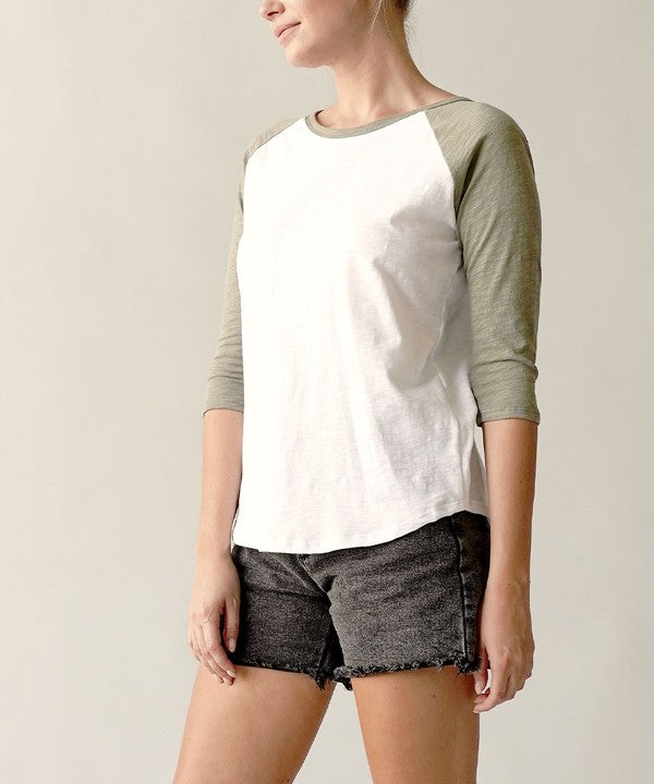 COTTON  VINTAGE RAGLAN T