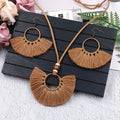 Fringed Necklace Earring Set
