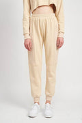 RIB CONTRAST JOGGER PANTS