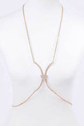 Rhinestone Heart Accent Body Chain