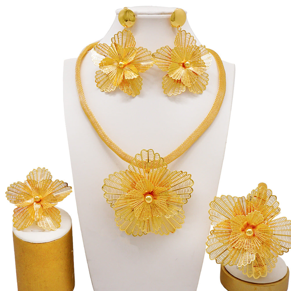 Necklace Earring Ring Bracelet Suit
