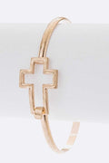 Cutout Cross Skinny Bangle