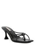 Georgia Knotted Strap Mid Heel Sandals