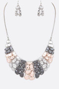 Textured Statement Collar Necklace Set