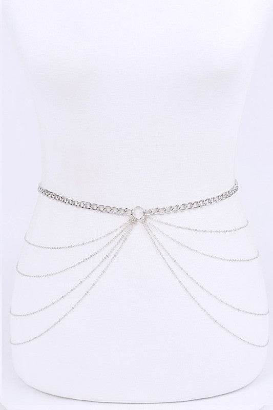 Layered Iconic Chain Belt