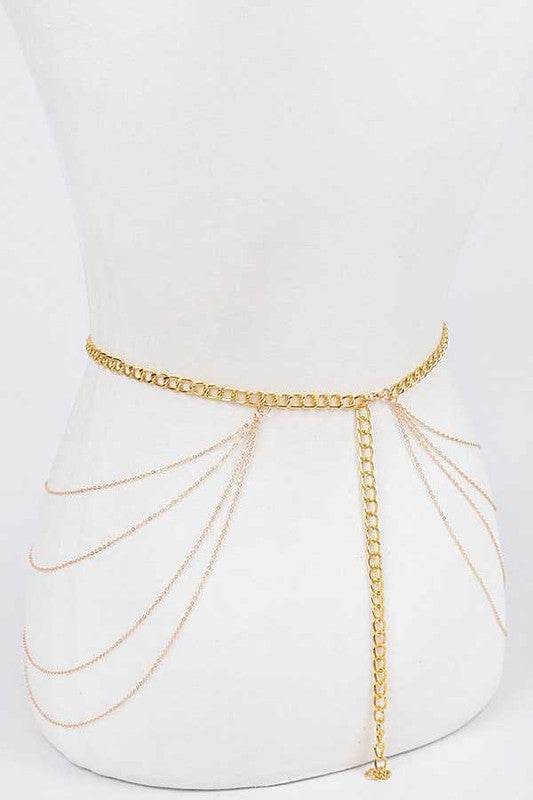 Layered Iconic Chain Belt