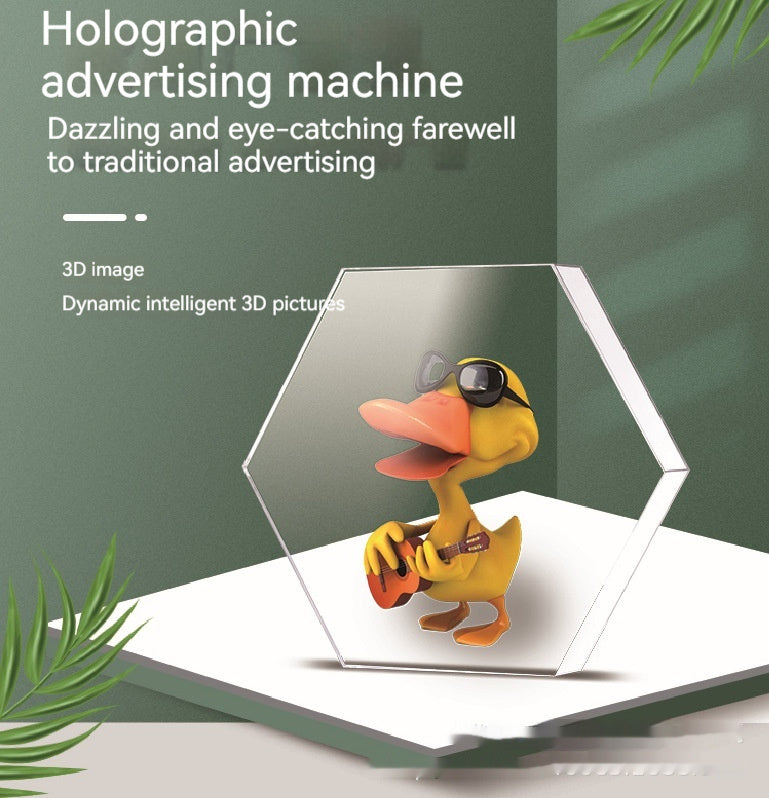 3D Holographic Advertising Machine With Hexagonal Ornaments For Naked Eye 3D Display
