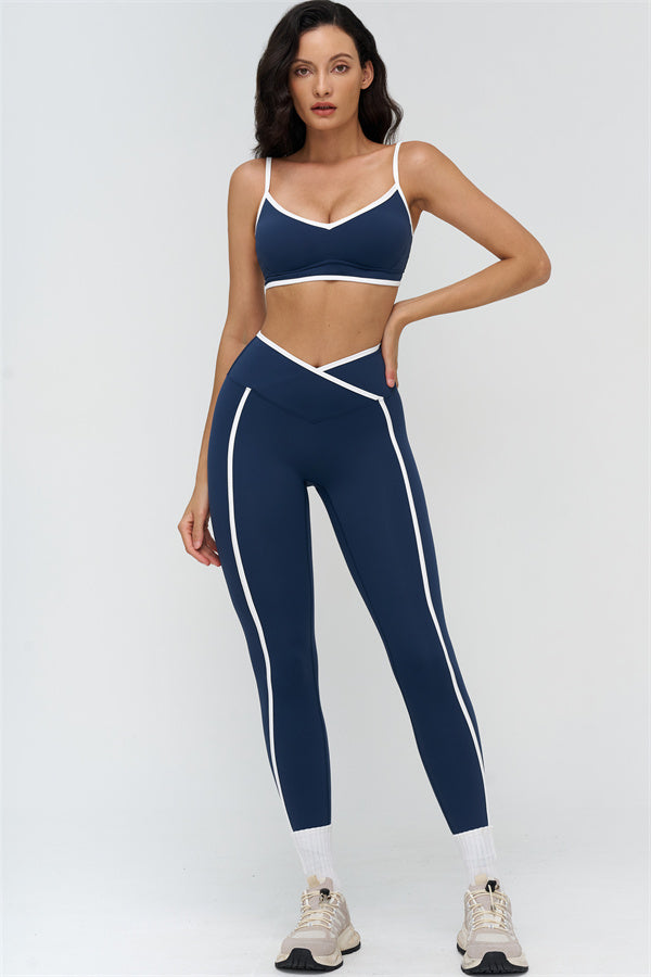 The Crave Contrast Sports Bra Leggings 2-Piece Set