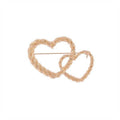 VINTAGE DOUBLE HEART BROOCH