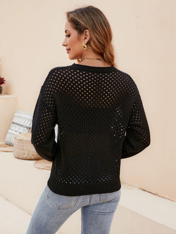 Open knit top