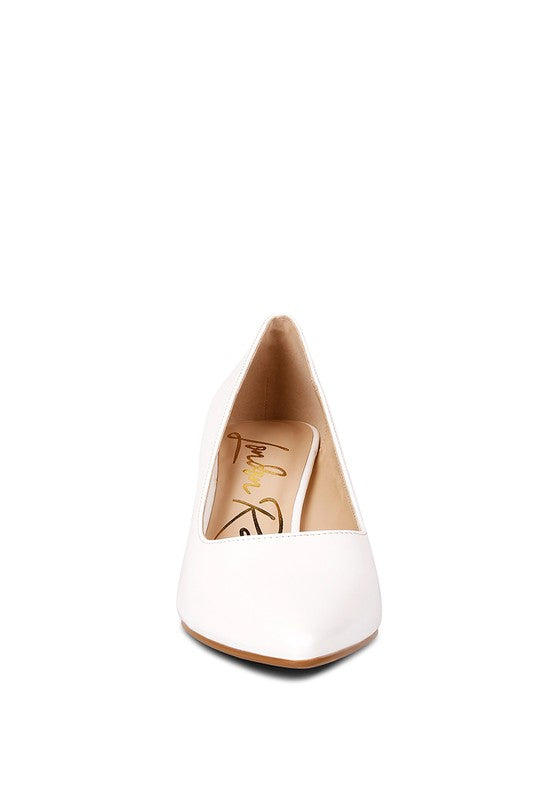 Zaila Metallic Accent Block Heel Pumps