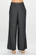Tencel Straight Leg Pants with Side Pockets