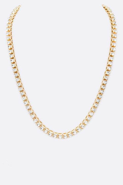 18 Rhinestone Single Row Necklace