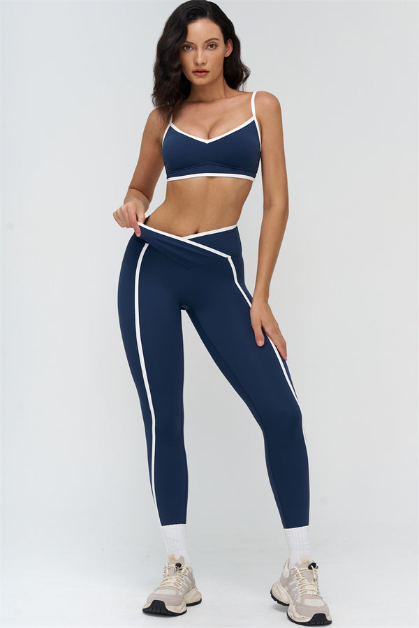 The Crave Contrast Sports Bra Leggings 2-Piece Set