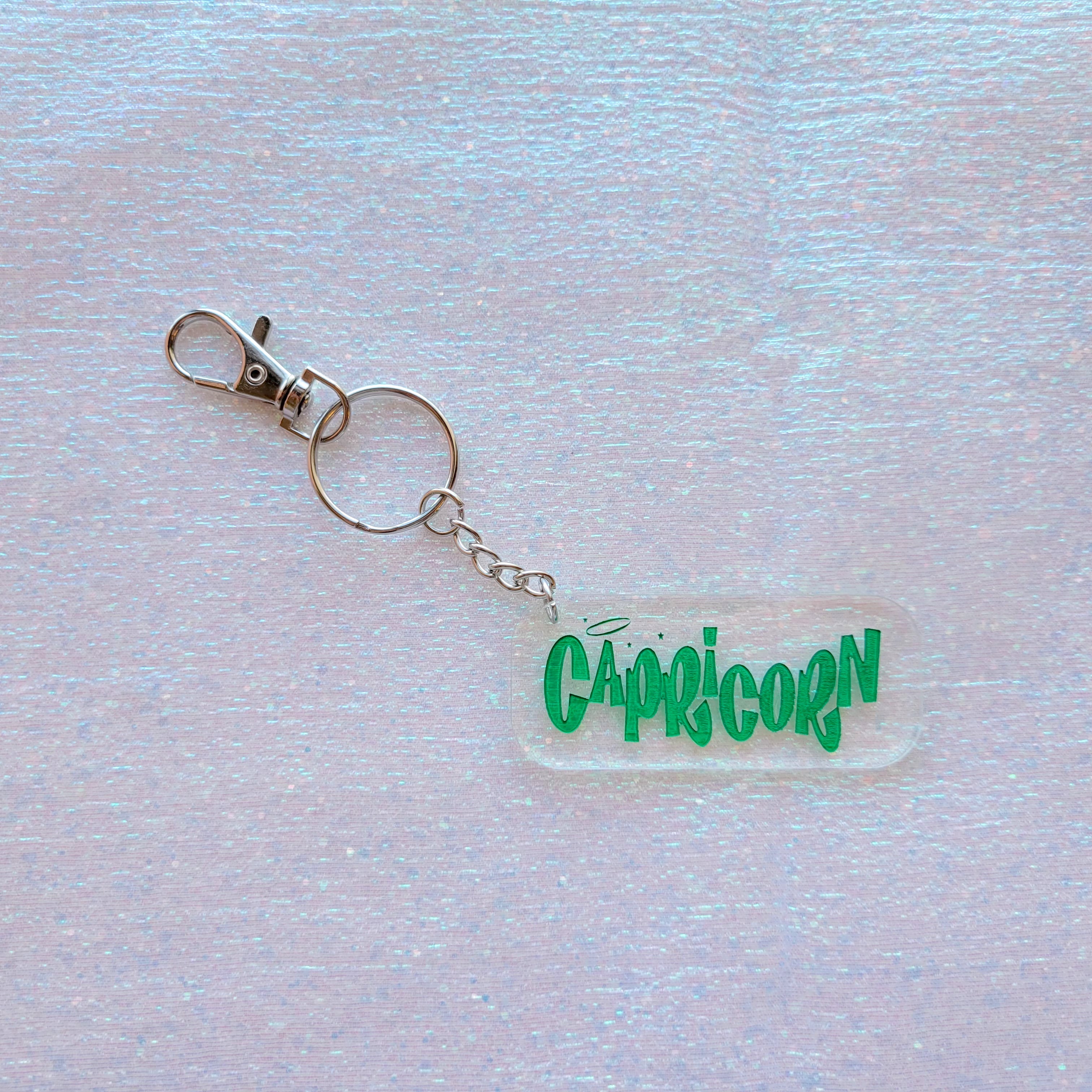 Zodiac Sign Keychain-Green