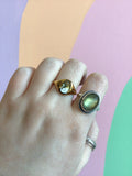 Titanium Summer Garden Signet Rings