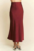 Davi & Dani High Waist Midi Skirt