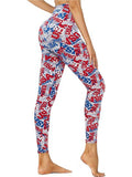 Cropped High-Rise Leggings – USA Flag Print Patriotic Workout Pants