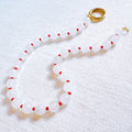 Moon Mink Stone Bead Necklace