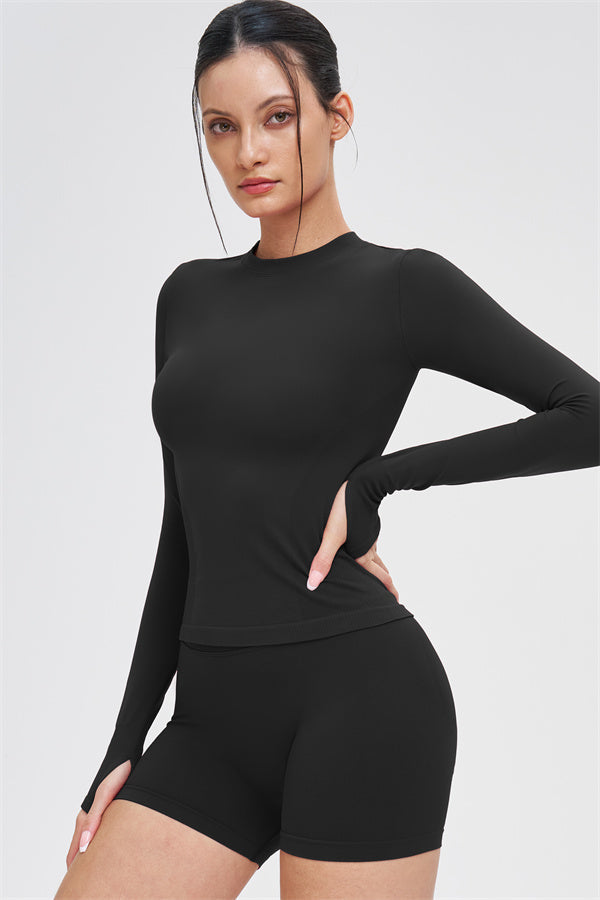 The Whim Long Sleeve T-shirt Shorts 2-Piece Set