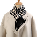 Houndstooth Plaid Luxury Brand Knitted Scarf 2023 New Scarf Women Winter Scarf Long Skinny Small Scarf Female Neckerchief Scarf