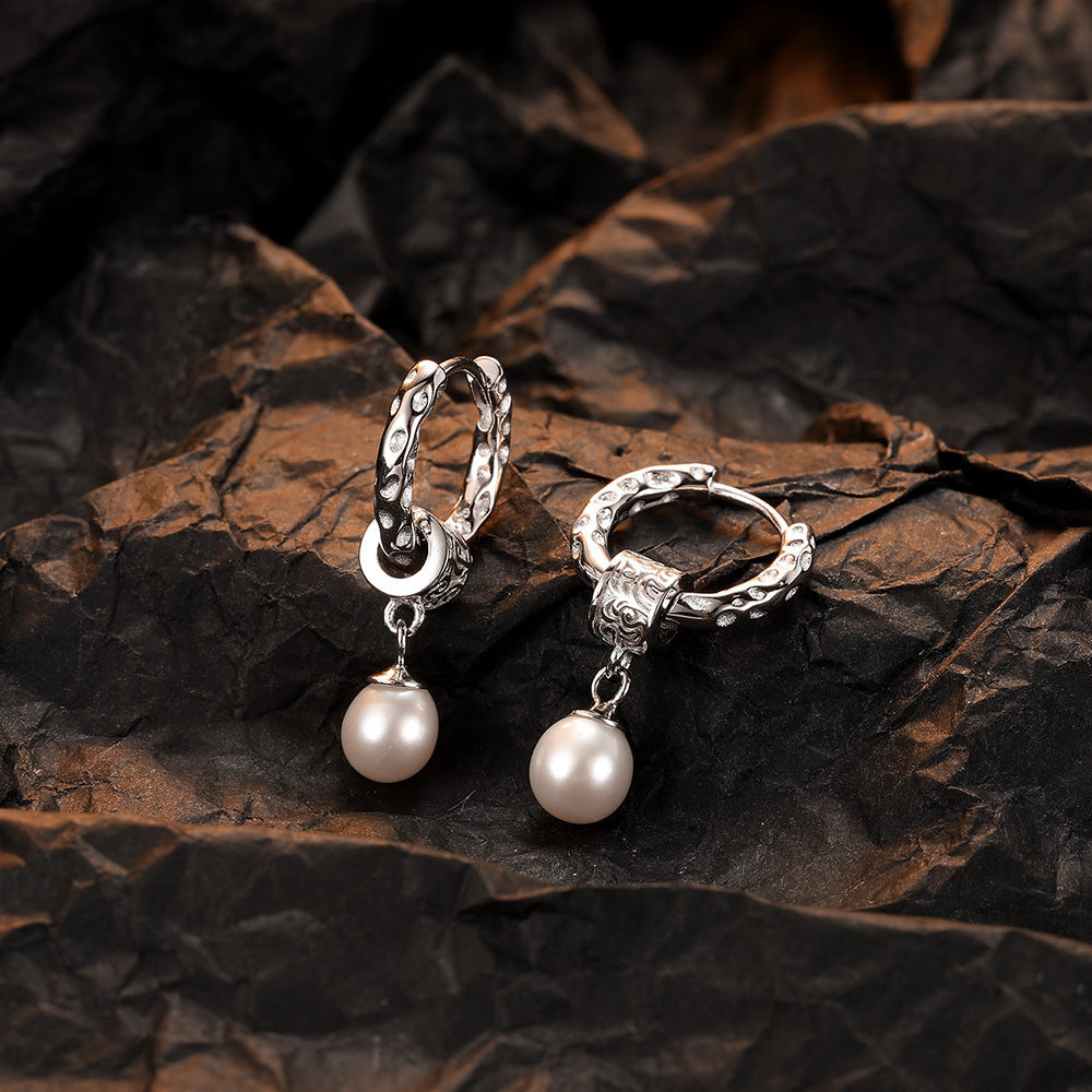 S925 Sterling Silver Water Pearl Earrings