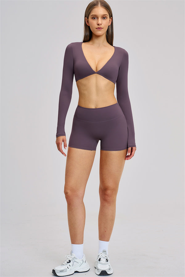The Zestful Long Sleeve Crop Top