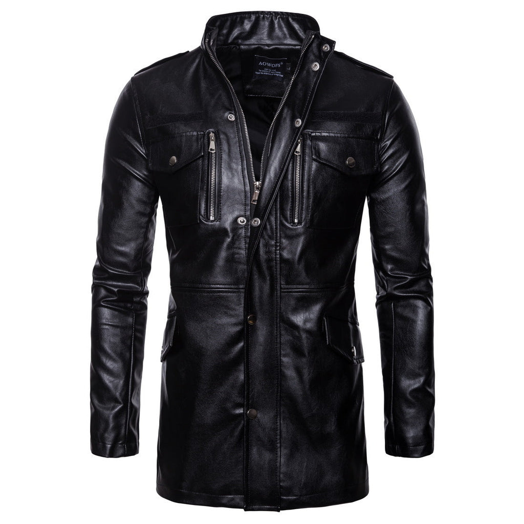 Men's Fashion Long Jacket with Four Pockets (B036)