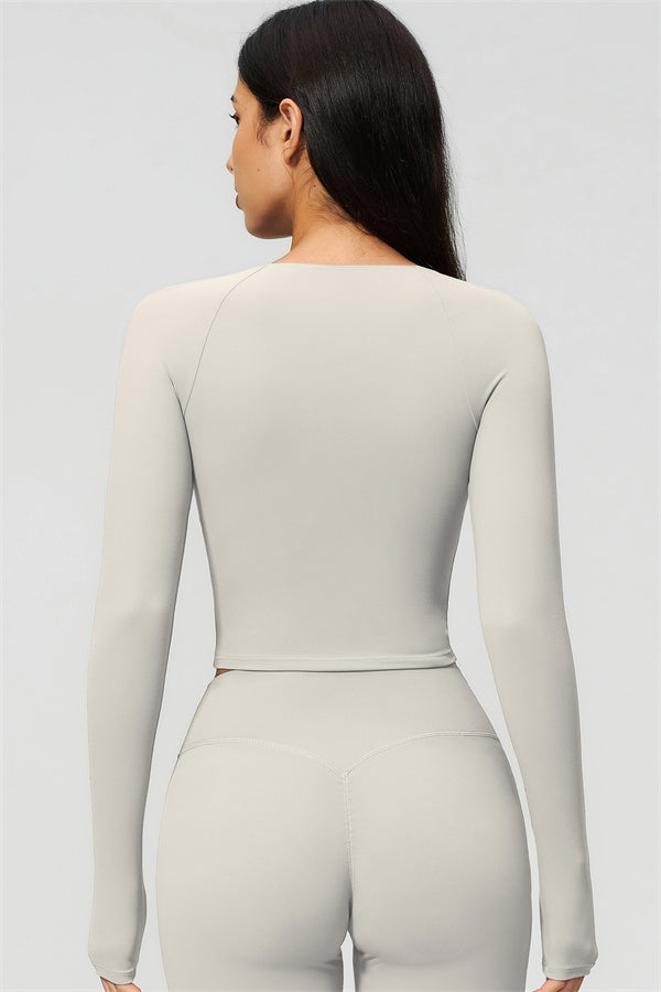 The Lox Long Sleeve Crop top Shorts 2-Piece Set
