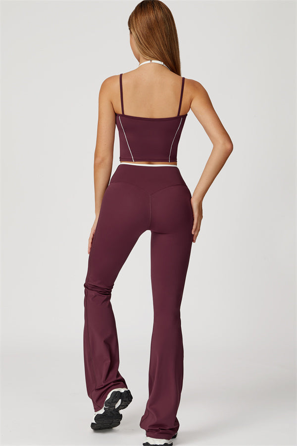 The Radiant Crop Top Flared Leggings 2-Piece Set