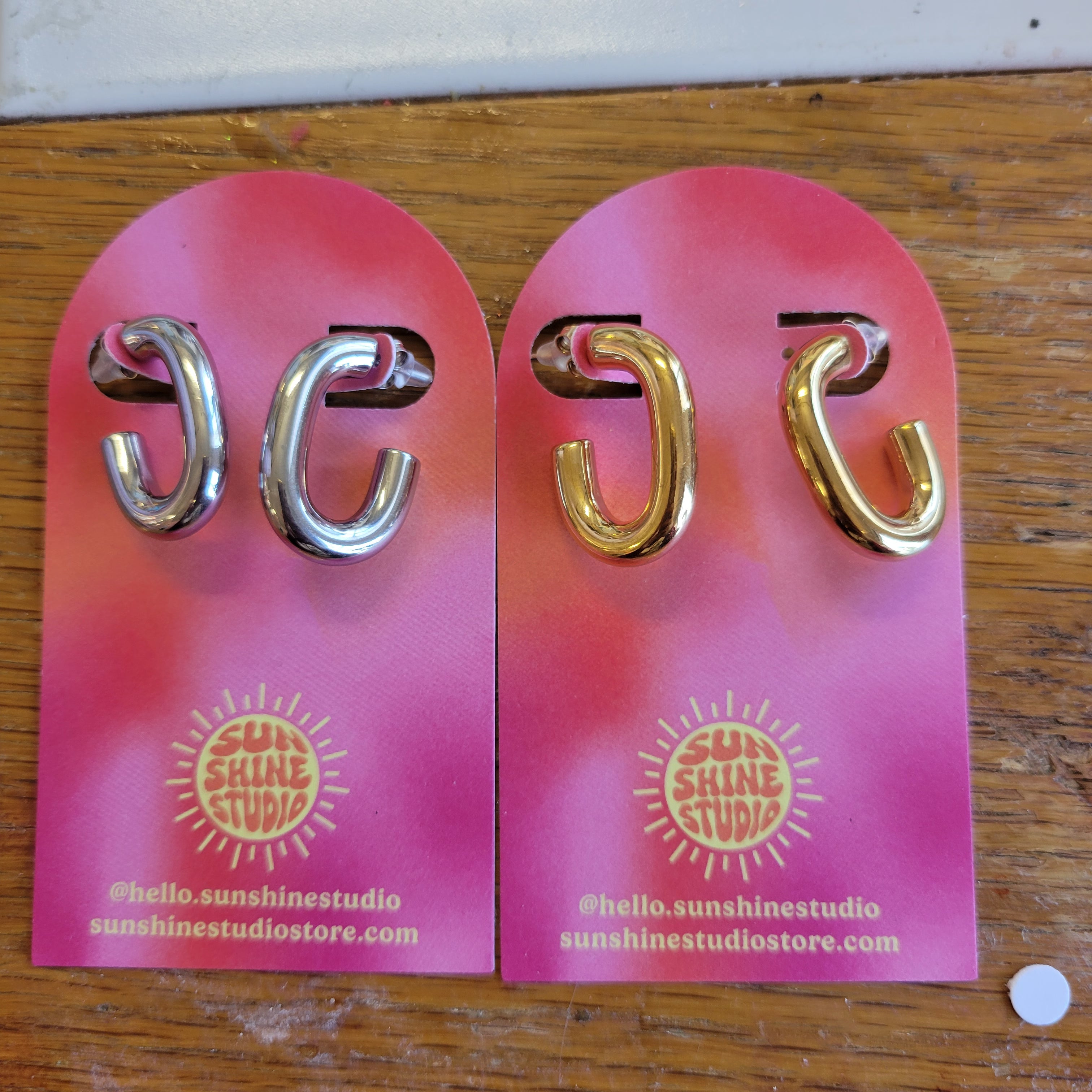 Titanium Elongated Hoops