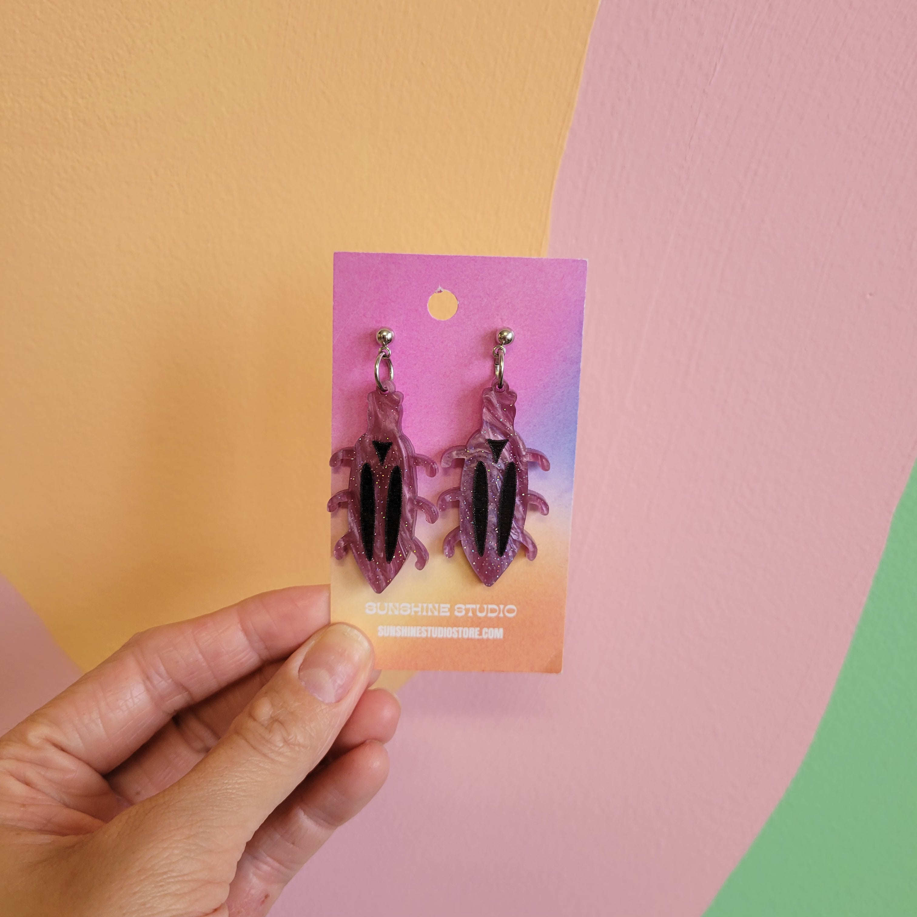 Beetle Earrings