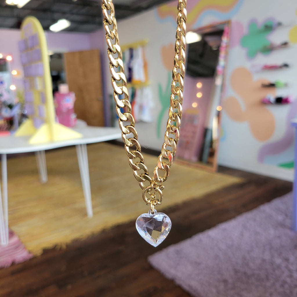 Chunky Heart Chain Necklace