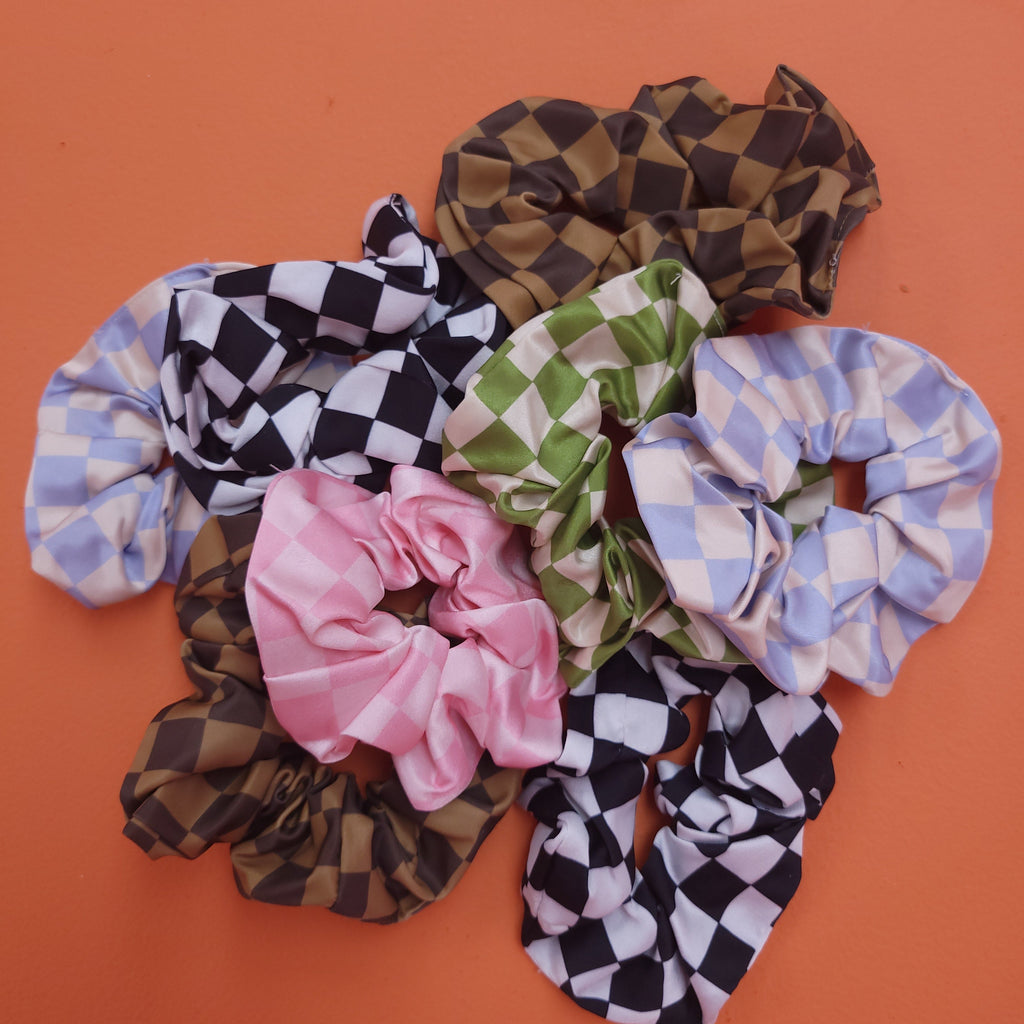 Checkered Scrunchies