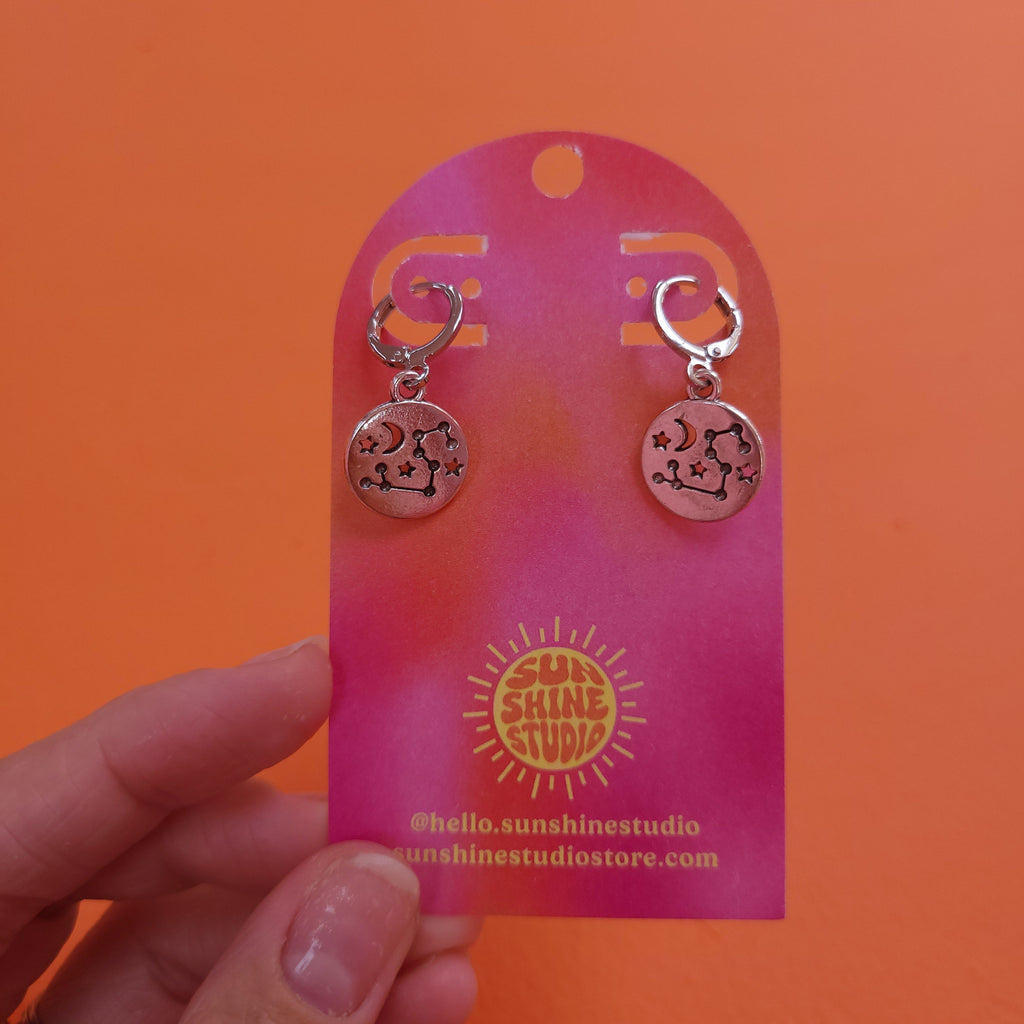 Zodiac Constellation Charm Earrings