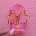 Stainless Steel Dramatic Star Hoop