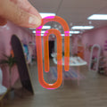 Fluorescent Orange Jumbo Paper Clip