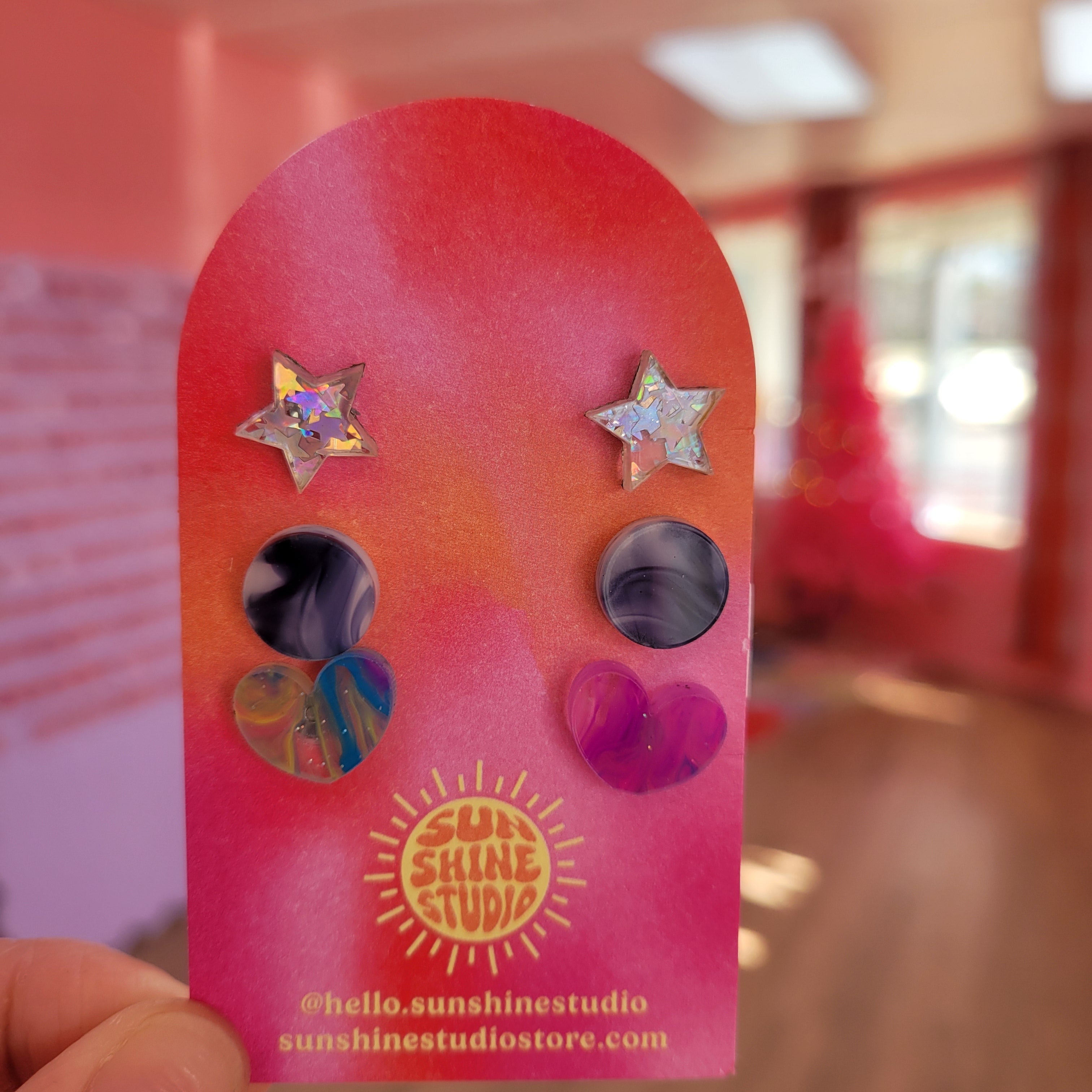 Happy Shapes Acrylic Stud Packs