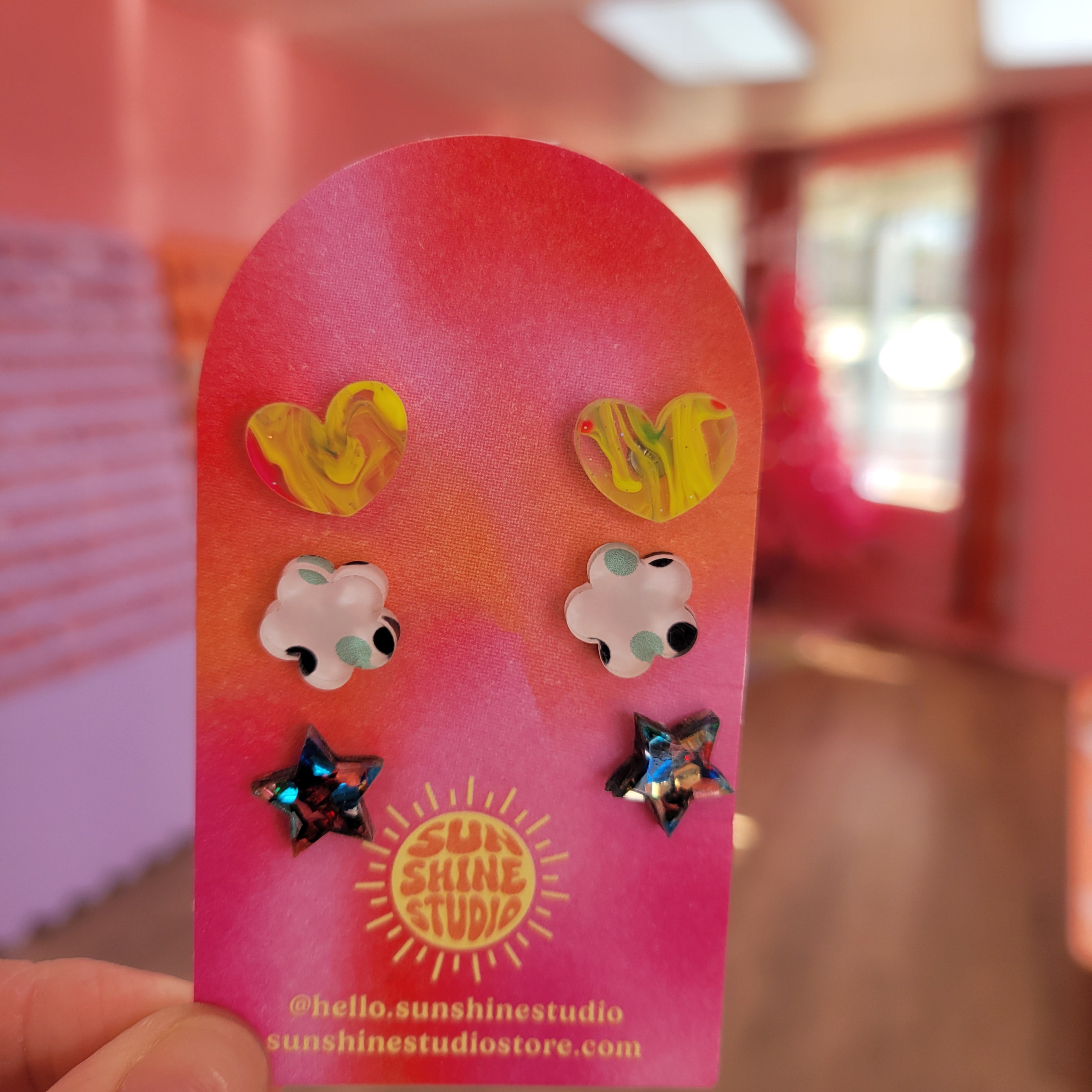 Happy Shapes Acrylic Stud Packs