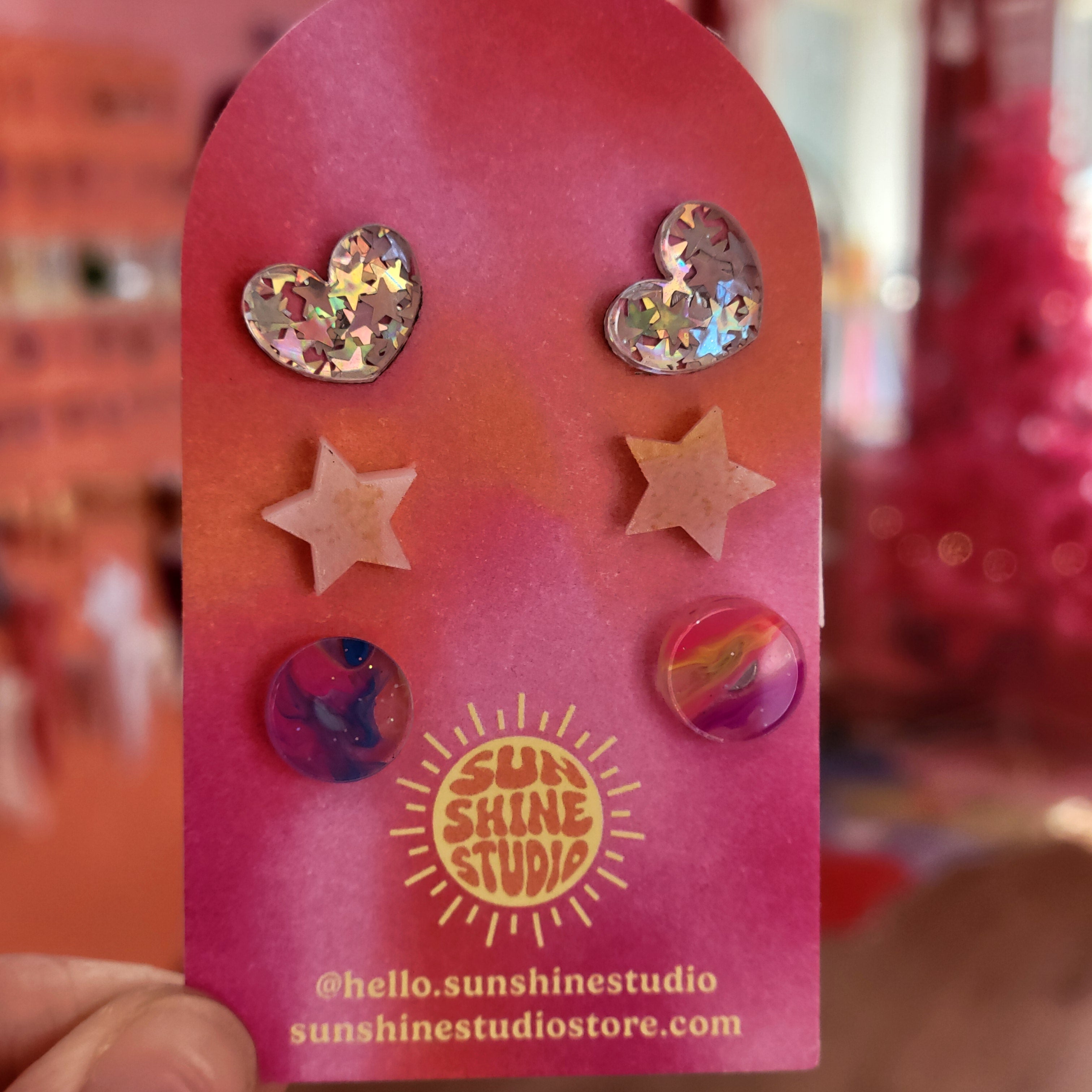 Happy Shapes Acrylic Stud Packs