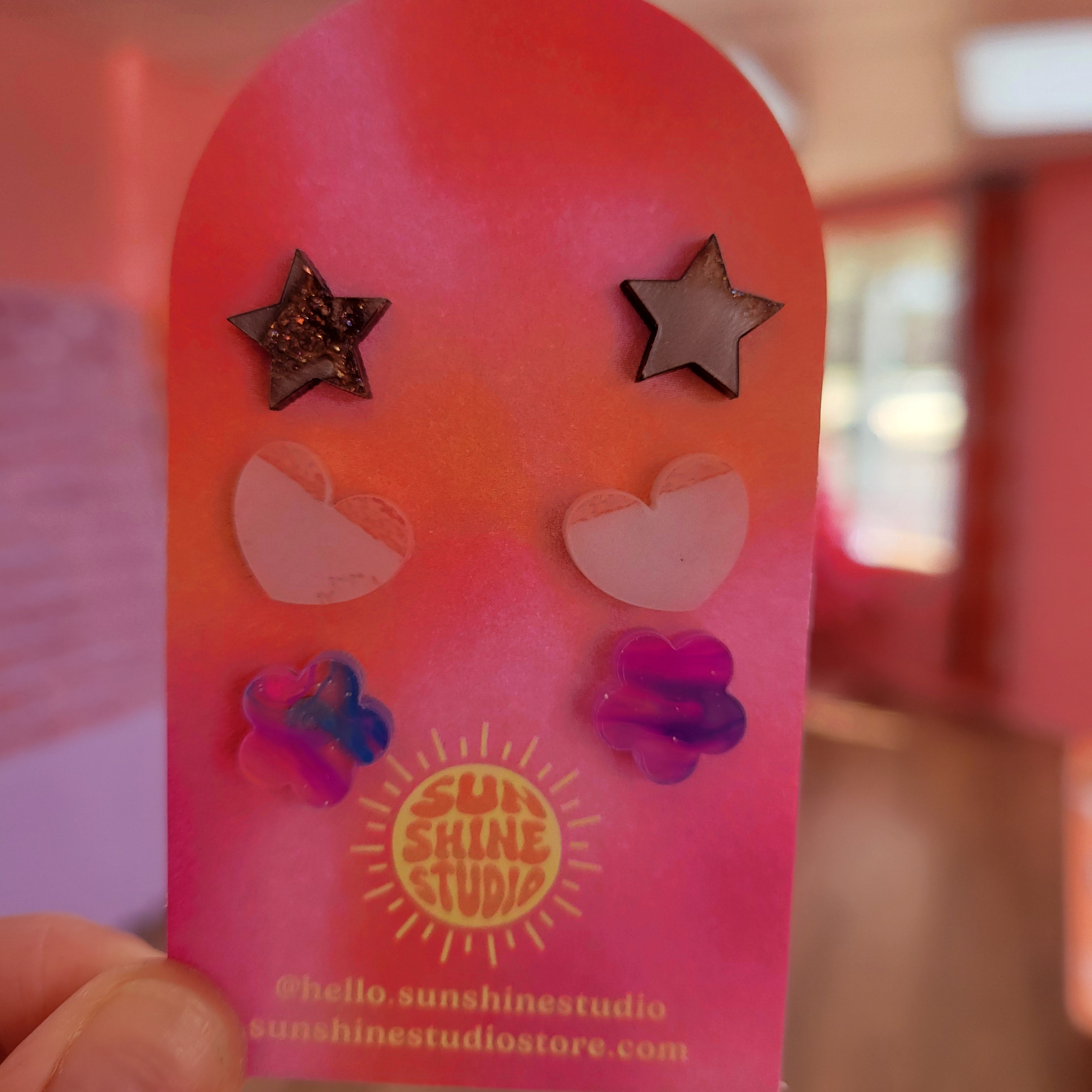 Happy Shapes Acrylic Stud Packs
