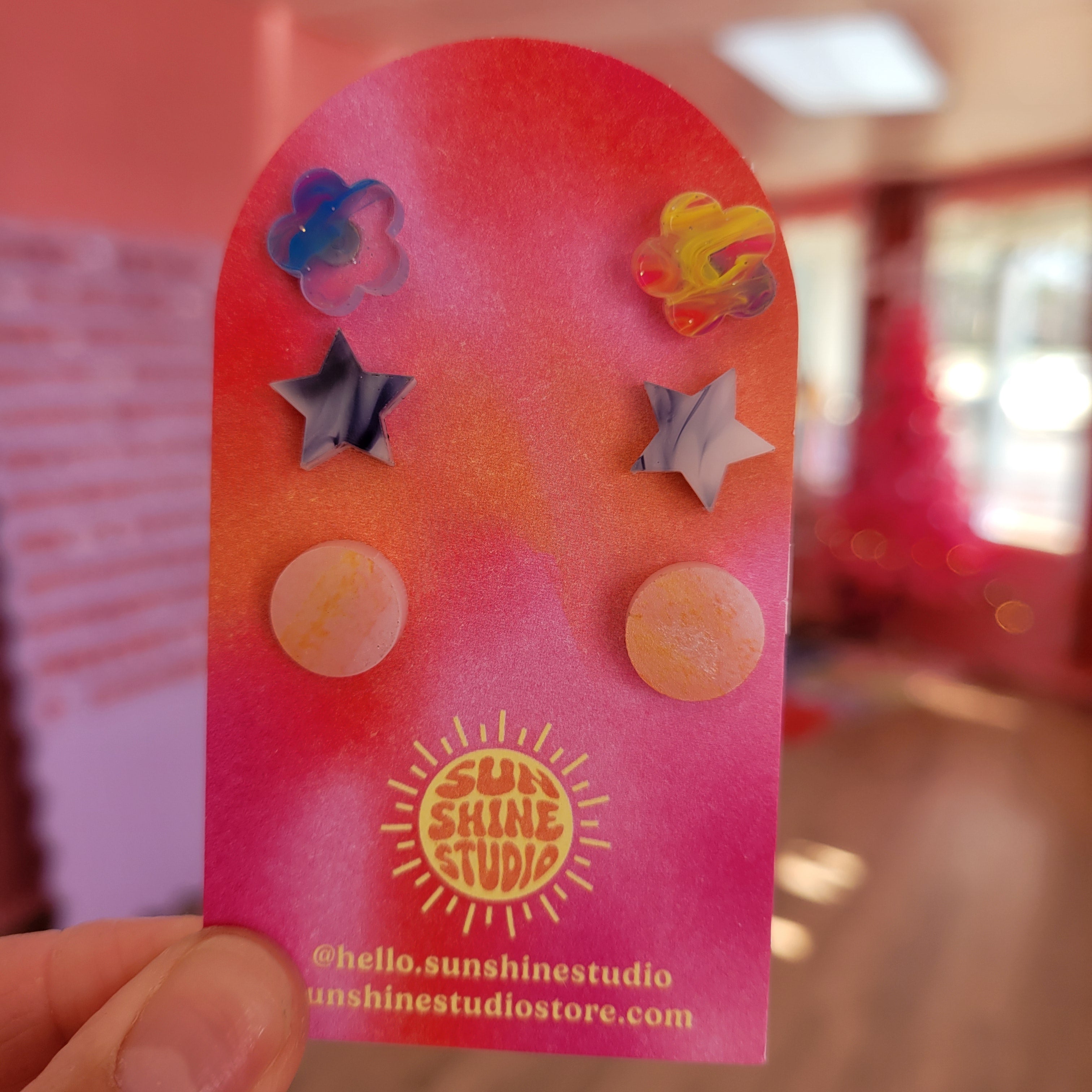 Happy Shapes Acrylic Stud Packs