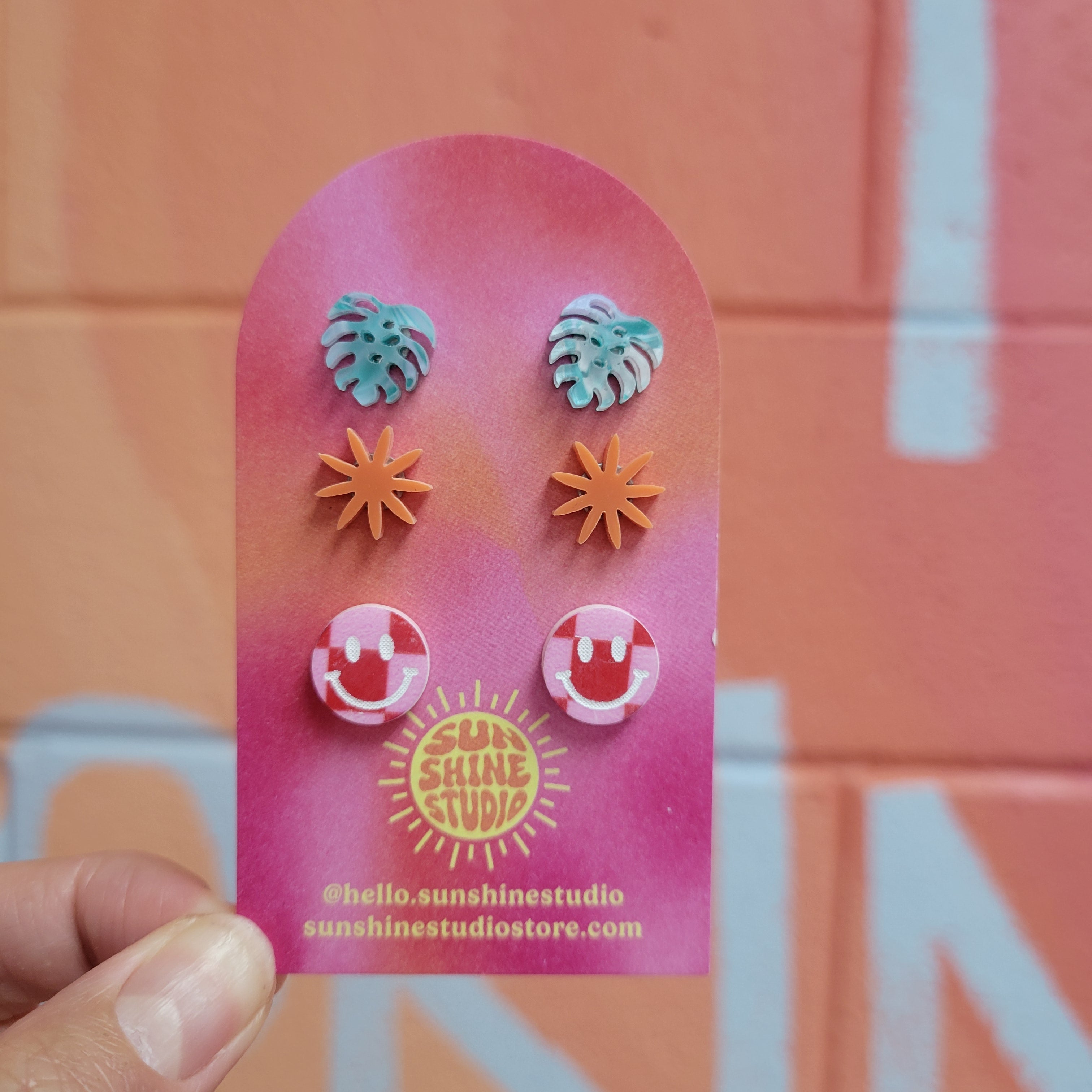 Happy Shapes Acrylic Stud Packs