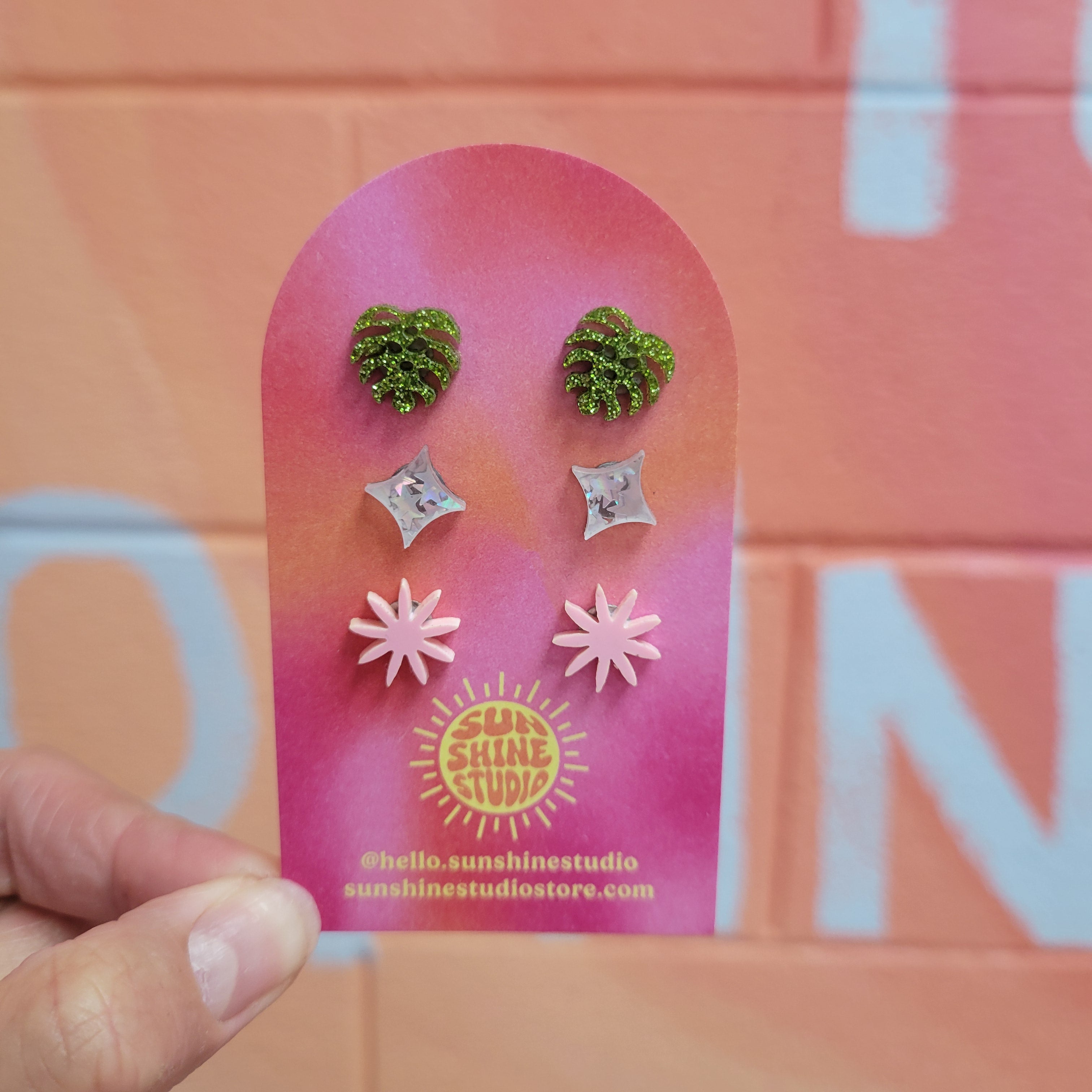 Happy Shapes Acrylic Stud Packs