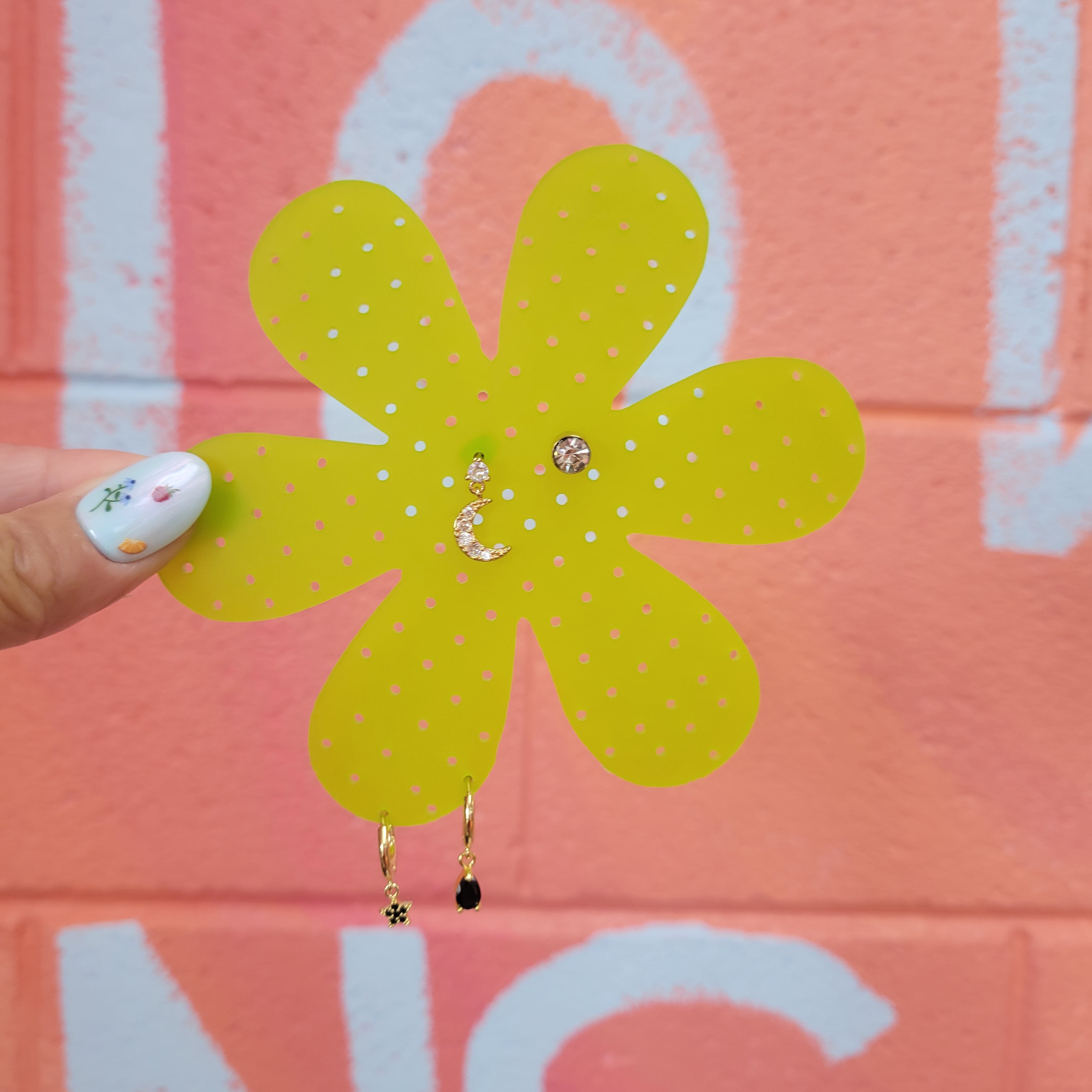 Flower Power Travel Earring Holder