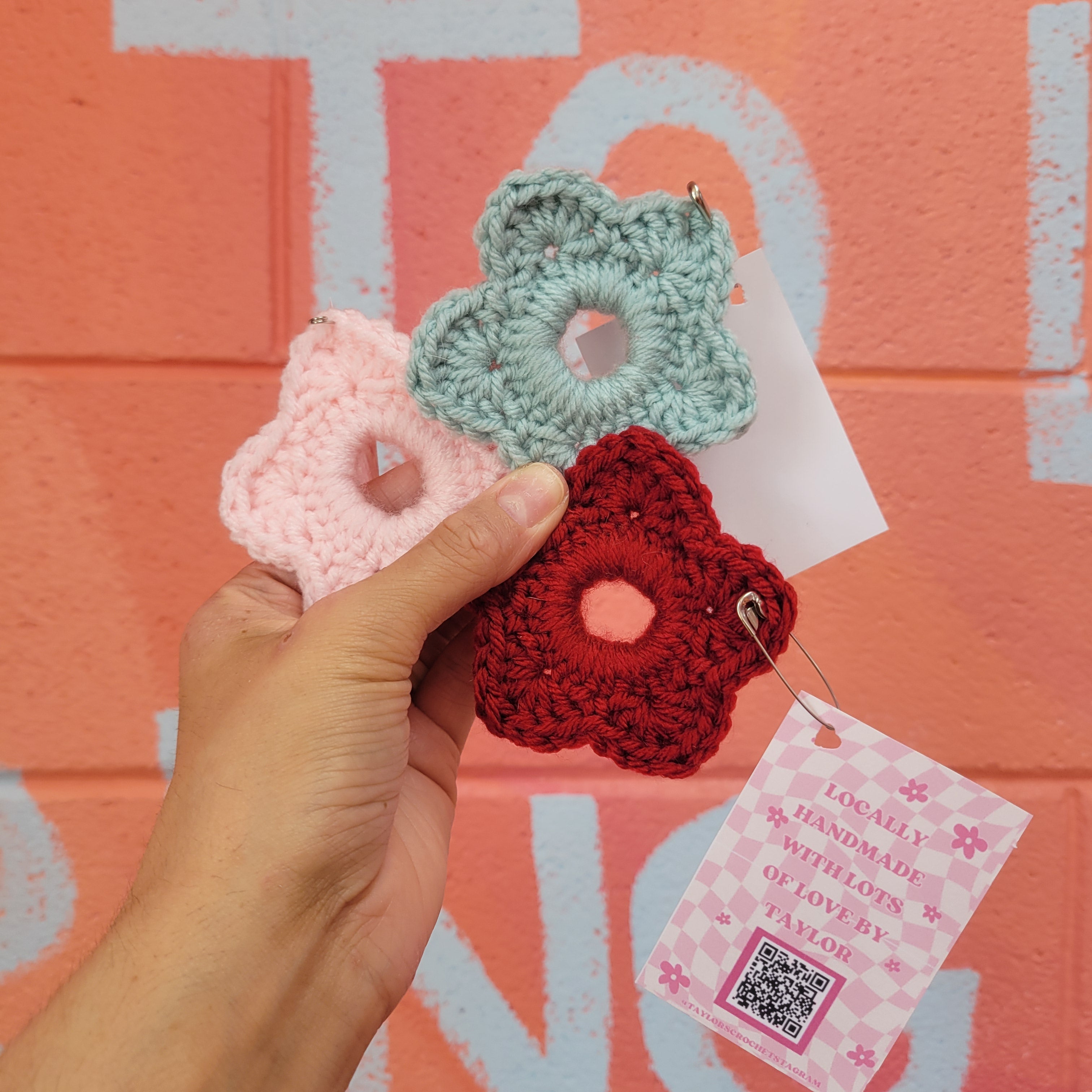 Crochet Small Flower Scrunchies