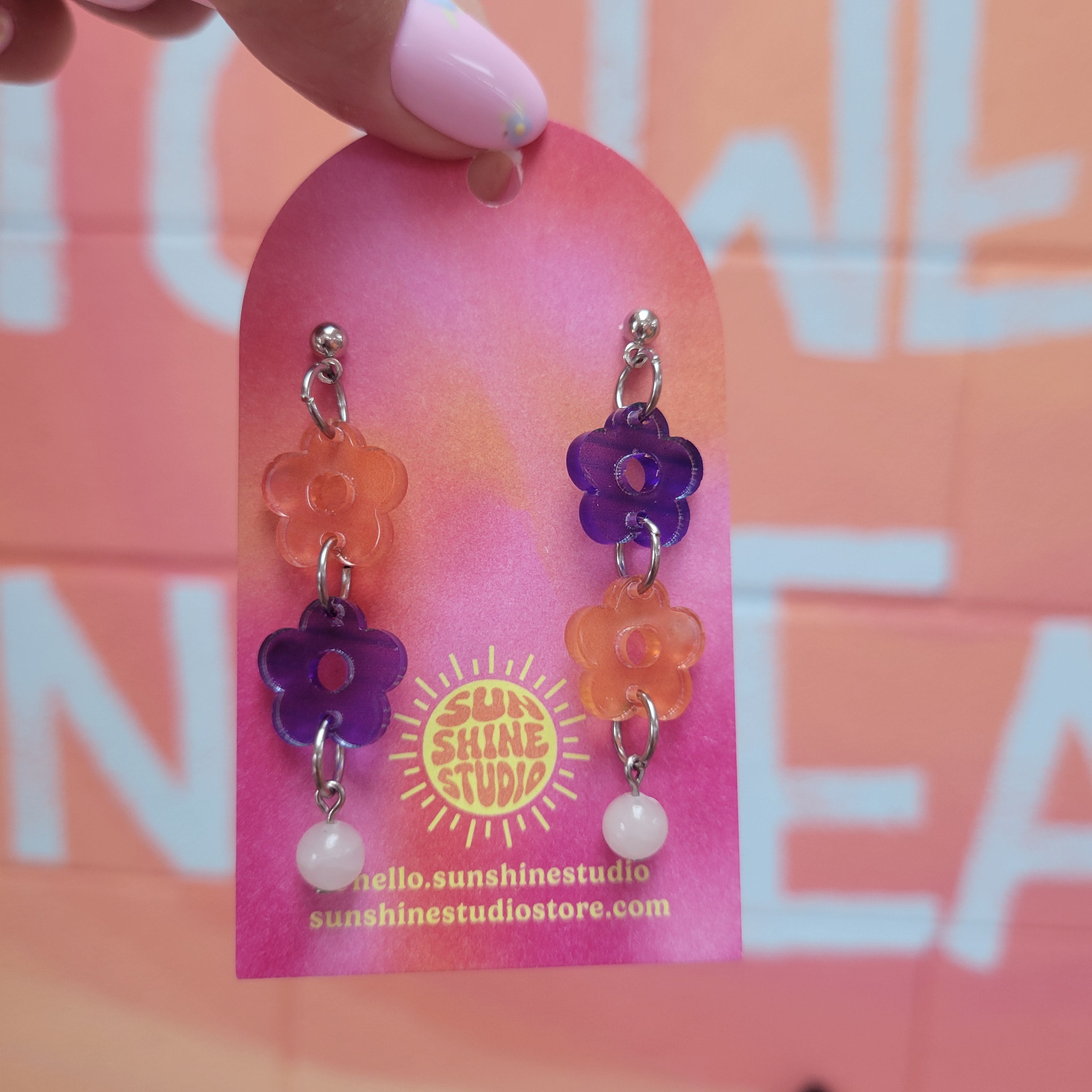 Colorful Dainty Daisies Earrings