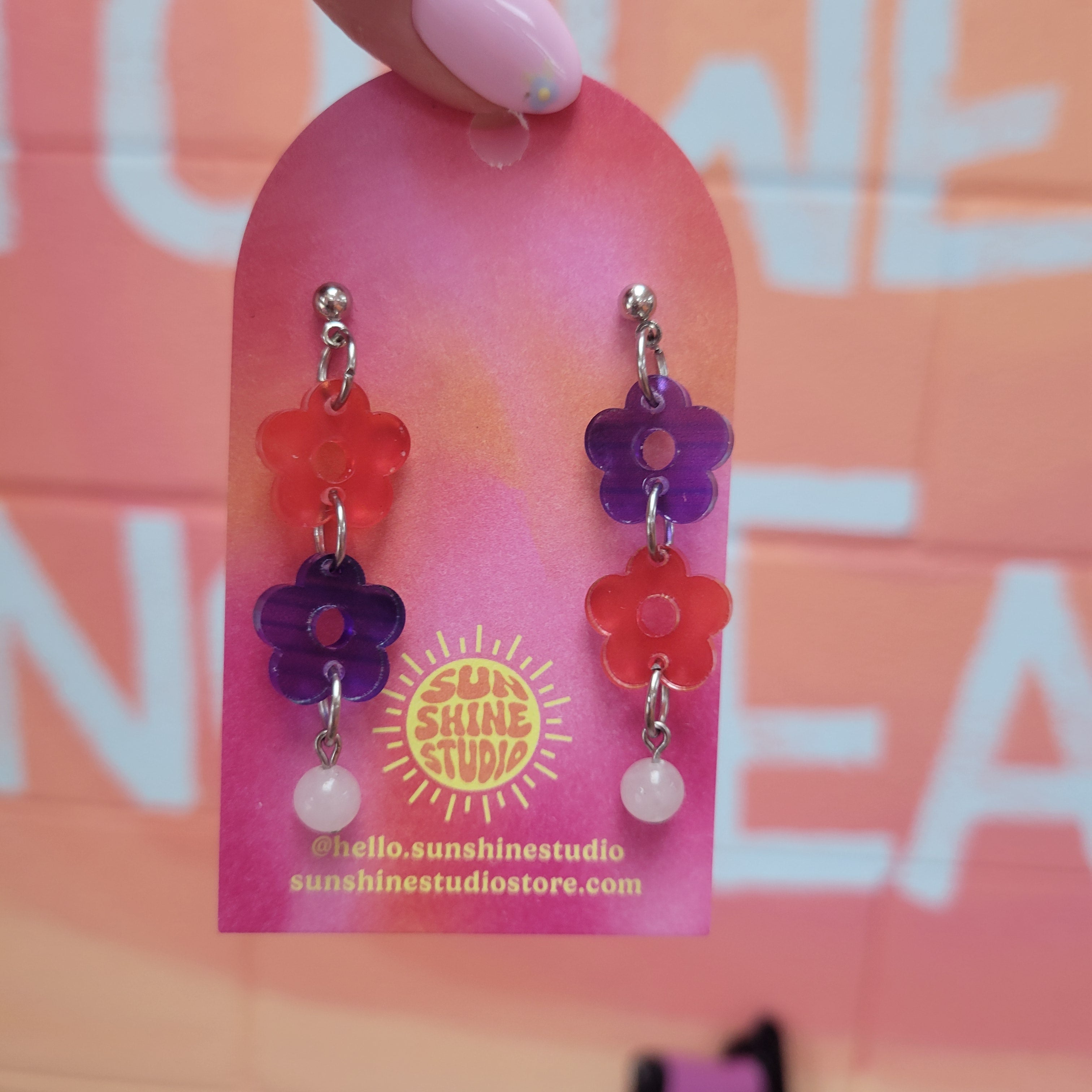 Colorful Dainty Daisies Earrings